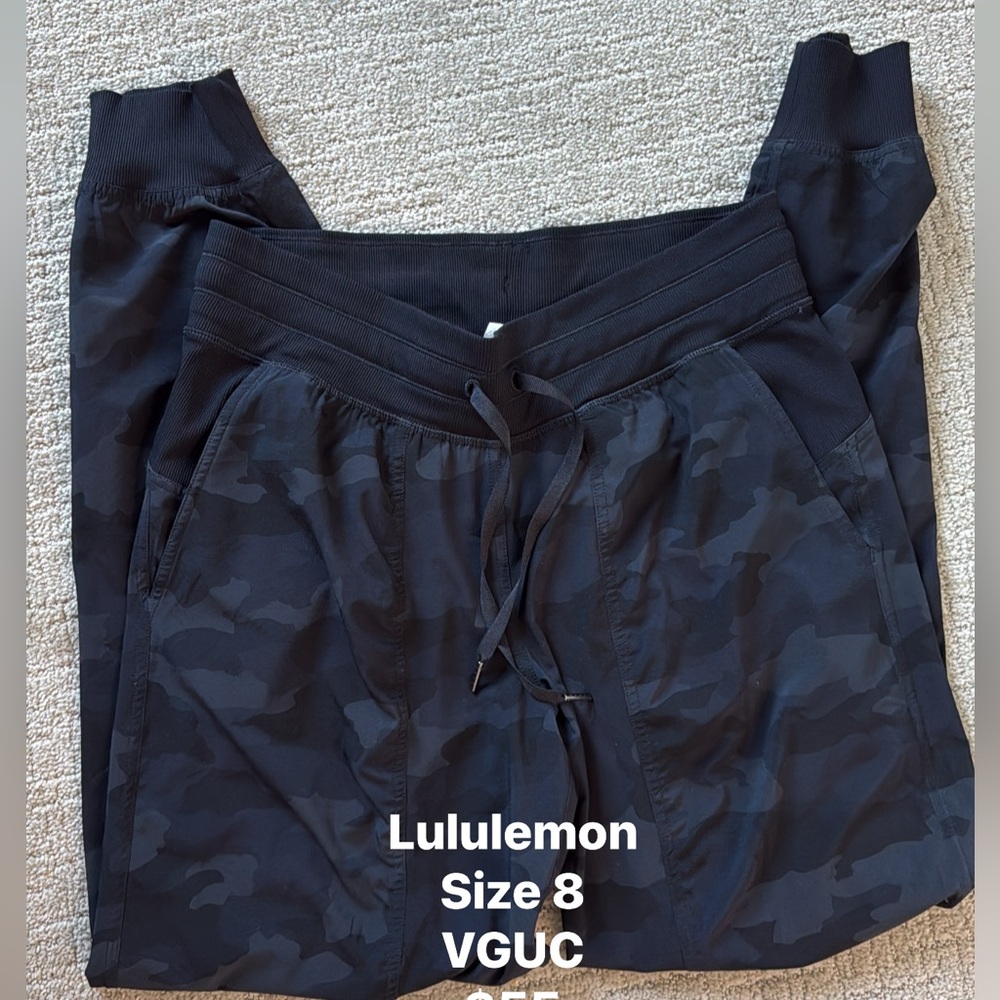 Lululemon Black Camo Joggers